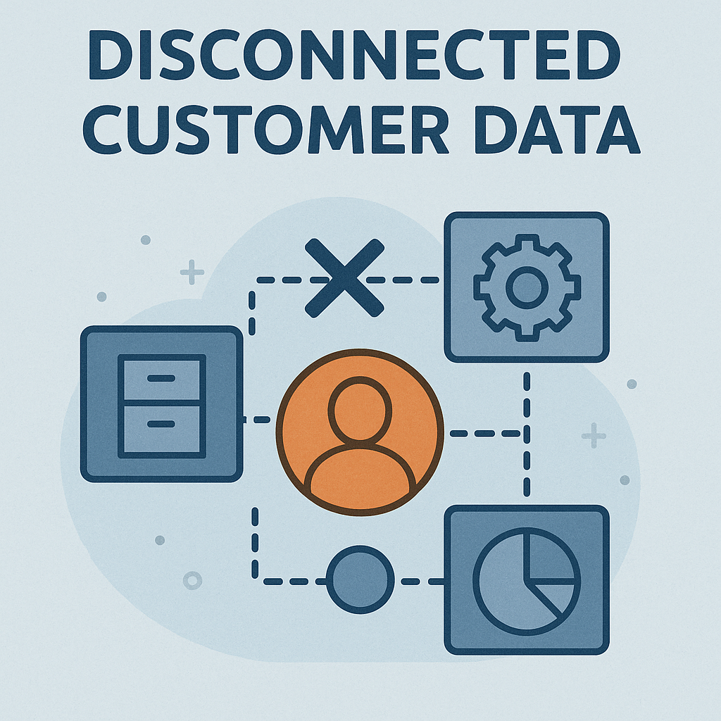 Broken links between disconnected customer data systems